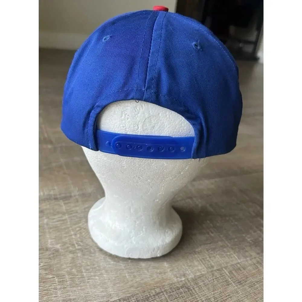 Vintage 90s Chicago Cubs Buffalo Cap Snapback Hat OS Blue Green Underbrim MLB